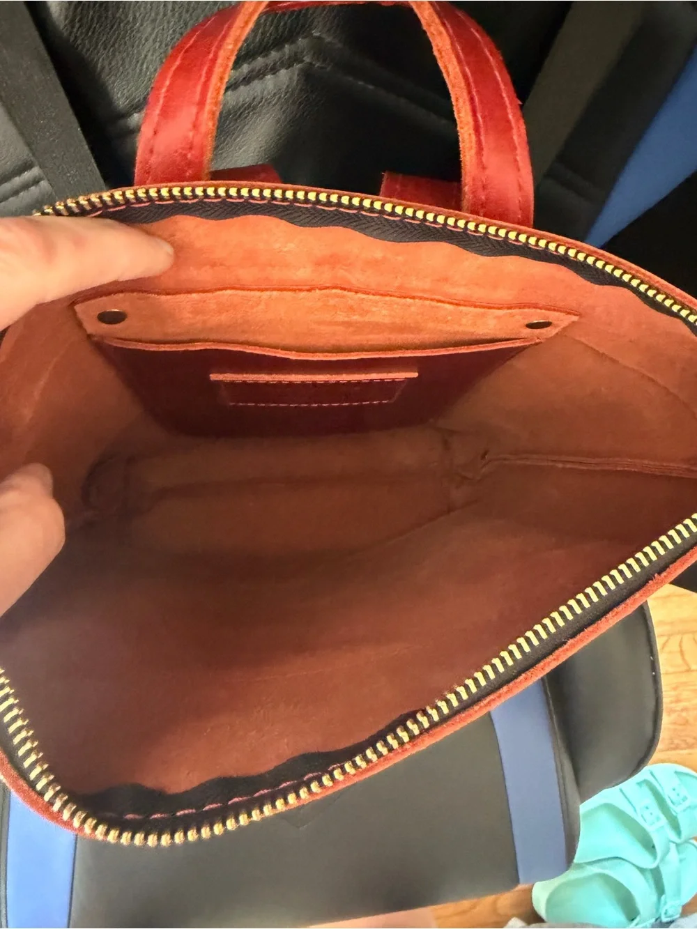 Portland leather goods laptop bag